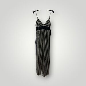 FOREVER 21 Dress Women's Size Small Black White Stripes Sleeveless Tie Back EUC